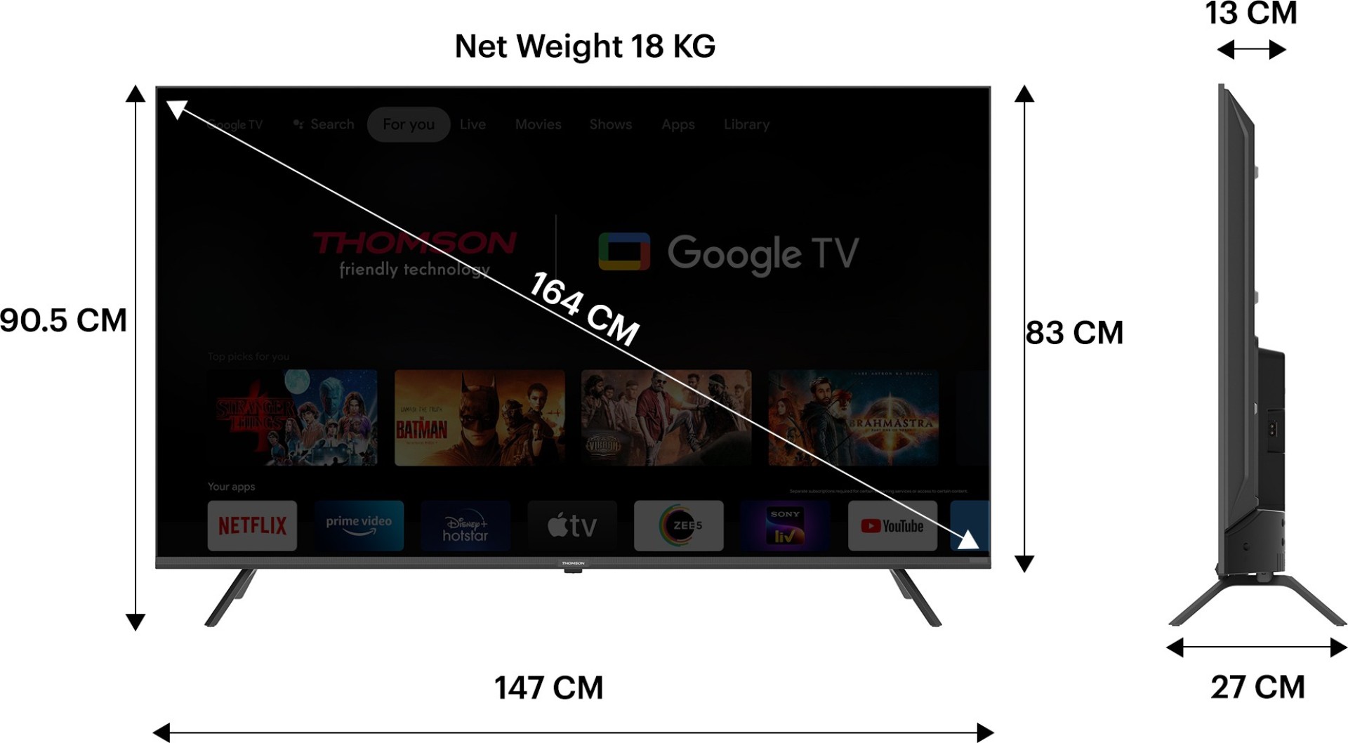 Q65H1100 4K QLED 65 Inch (165 cm) | Smart TV