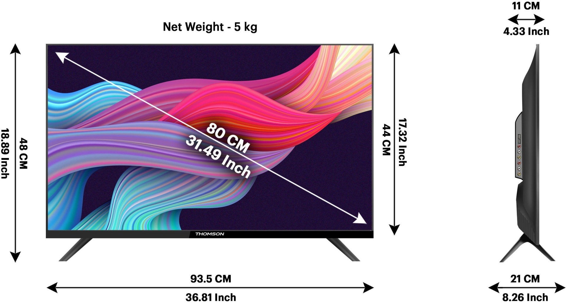 32ALPHA007BL HD ready LED 32 Inch (81 cm) | Smart TV