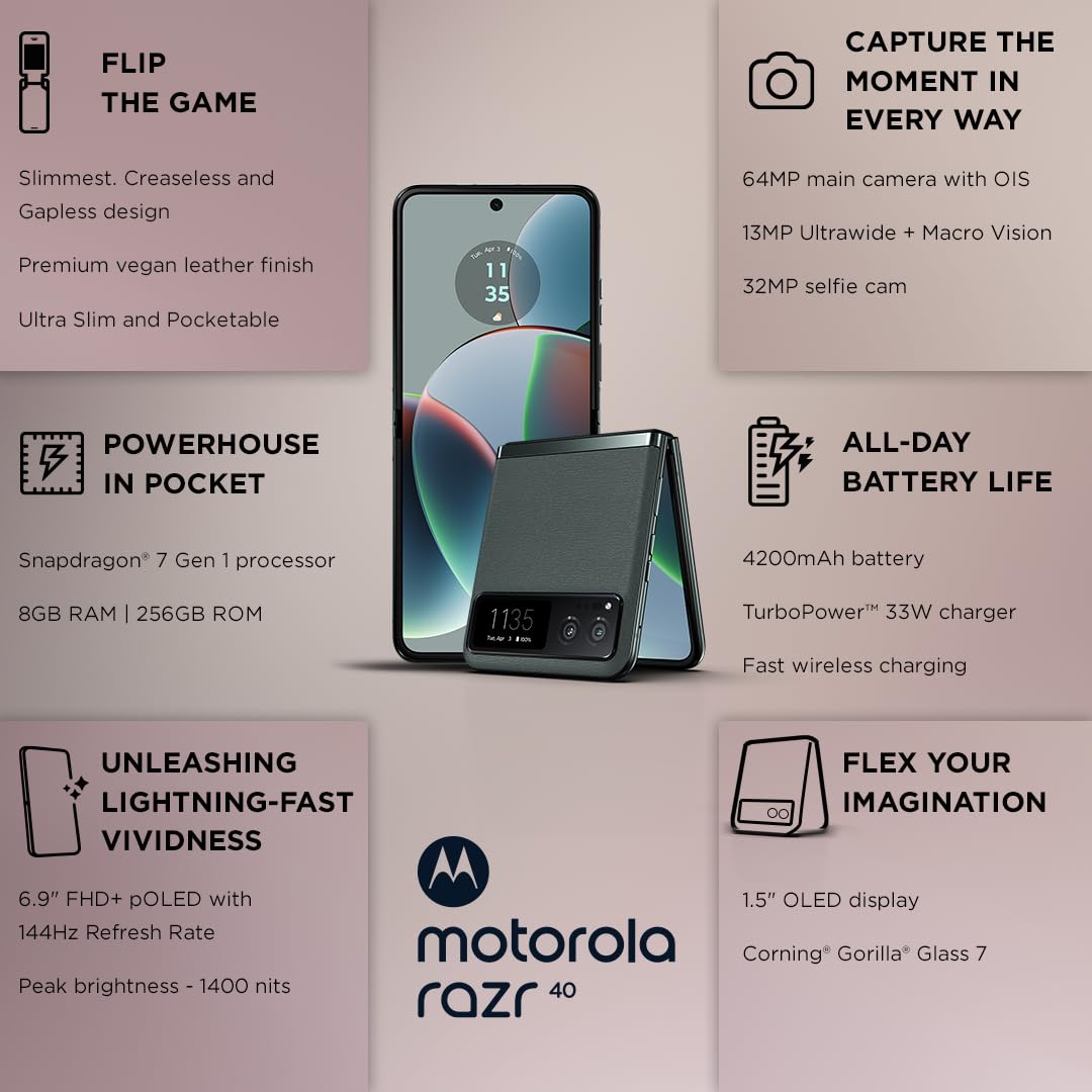 Razr 40 8 GB RAM 256 GB Storage Black
