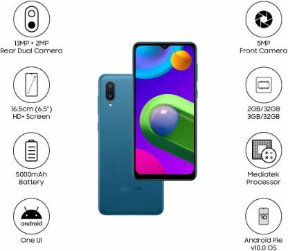 Galaxy M02 2 GB RAM 32 GB Storage Blue