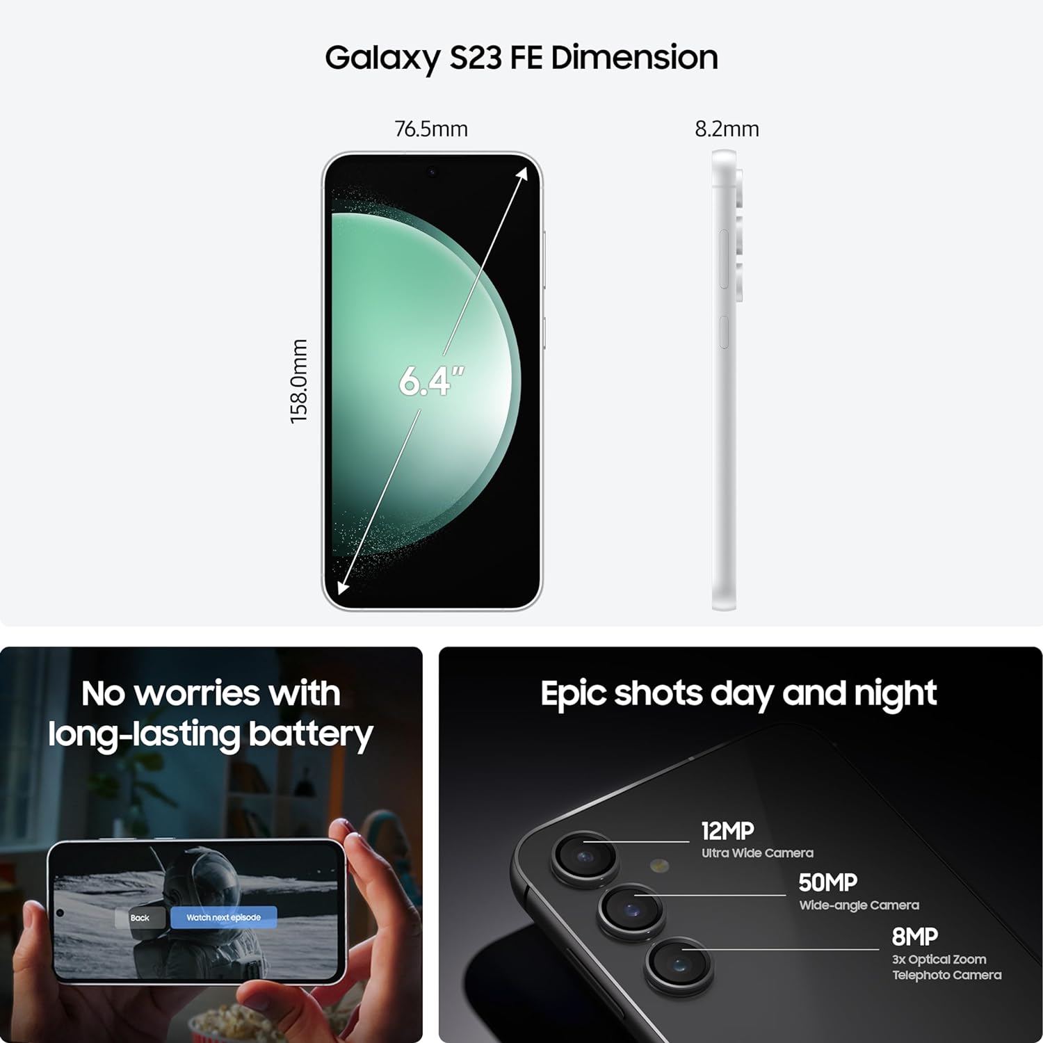 Galaxy S23 FE 5G 8 GB RAM 128 GB Storage Grey