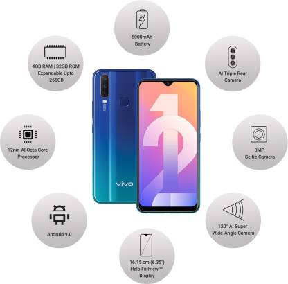 Y12 4 GB RAM 32 GB Storage Blue