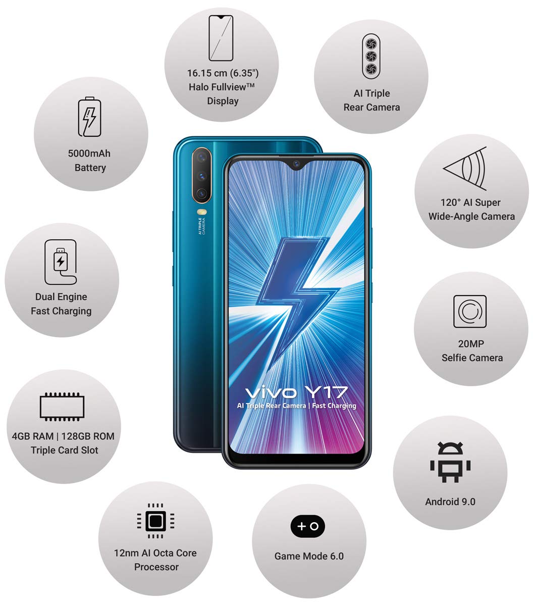 Y17 4 GB RAM 128 GB Storage Blue
