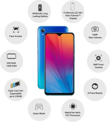 Y91i 2 GB RAM 16 GB Storage Blue