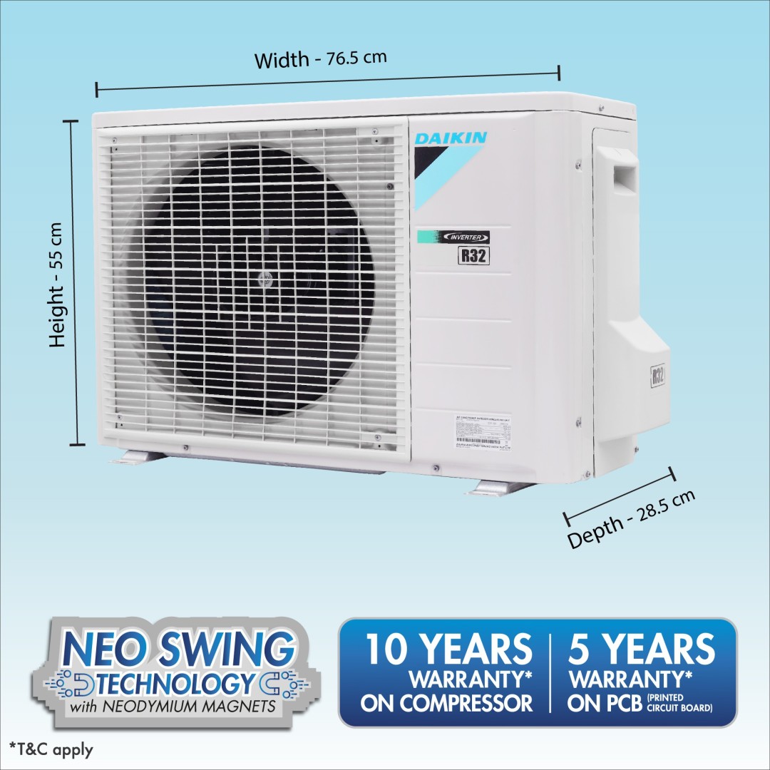 MTKL35TV16W 1 Ton 3 Star Inverter Split AC