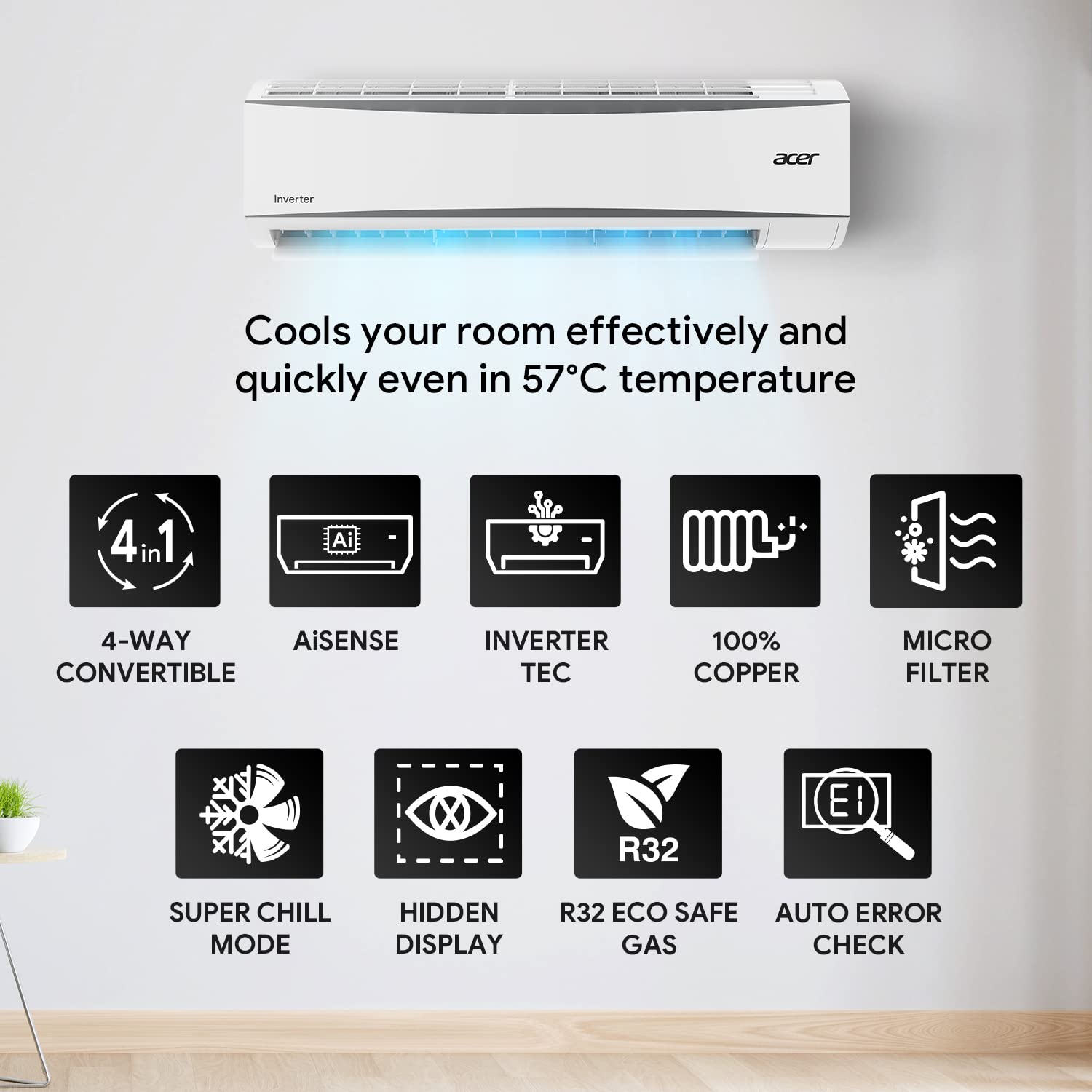 Halo Cool AR15SIN3GMGT 1.5 Ton 3 Star Inverter Split AC