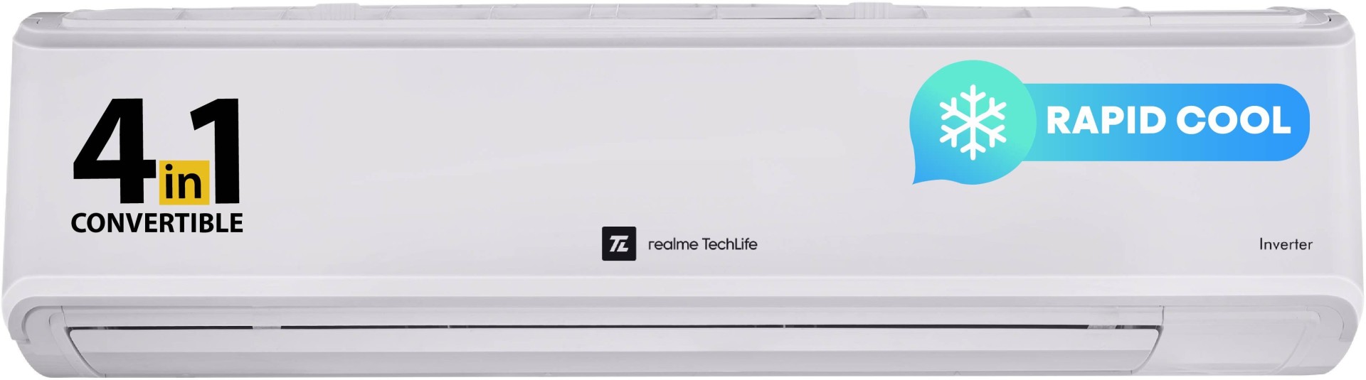 Realme TechLife 155SIAA22BWR 1.5 Ton 5 Star Inverter Split AC