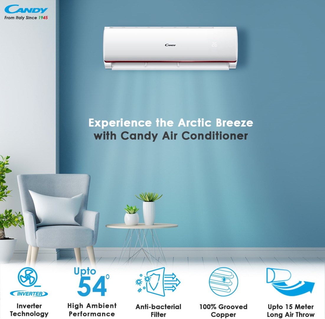 Candy SAC 183C ITN 1.5 Ton 3 Star Inverter Split AC