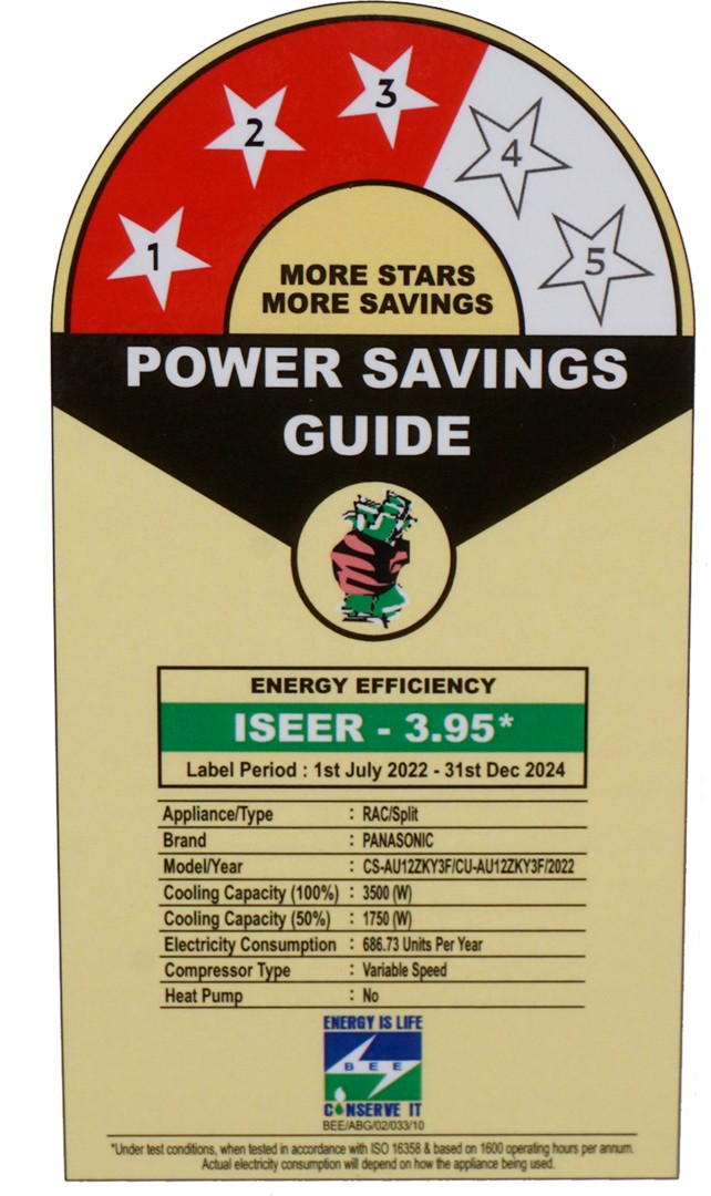 CS/CU-AU12ZKY3F 1 Ton 3 Star Inverter Split AC