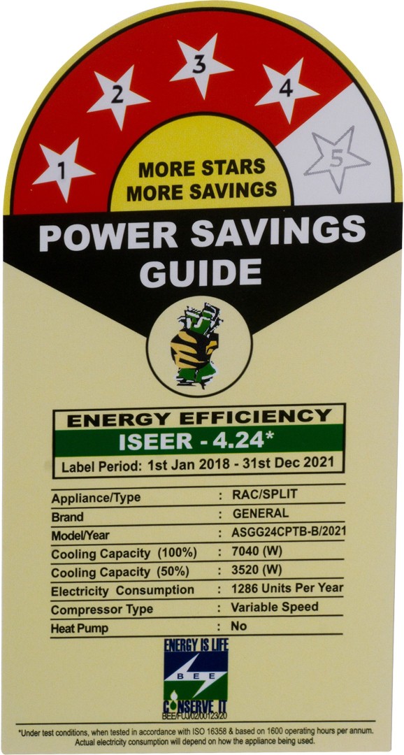 ASGG24CPTB 2 Ton 4 Star Inverter Split AC