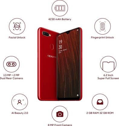 A5s 2 GB RAM 32 GB Storage Red