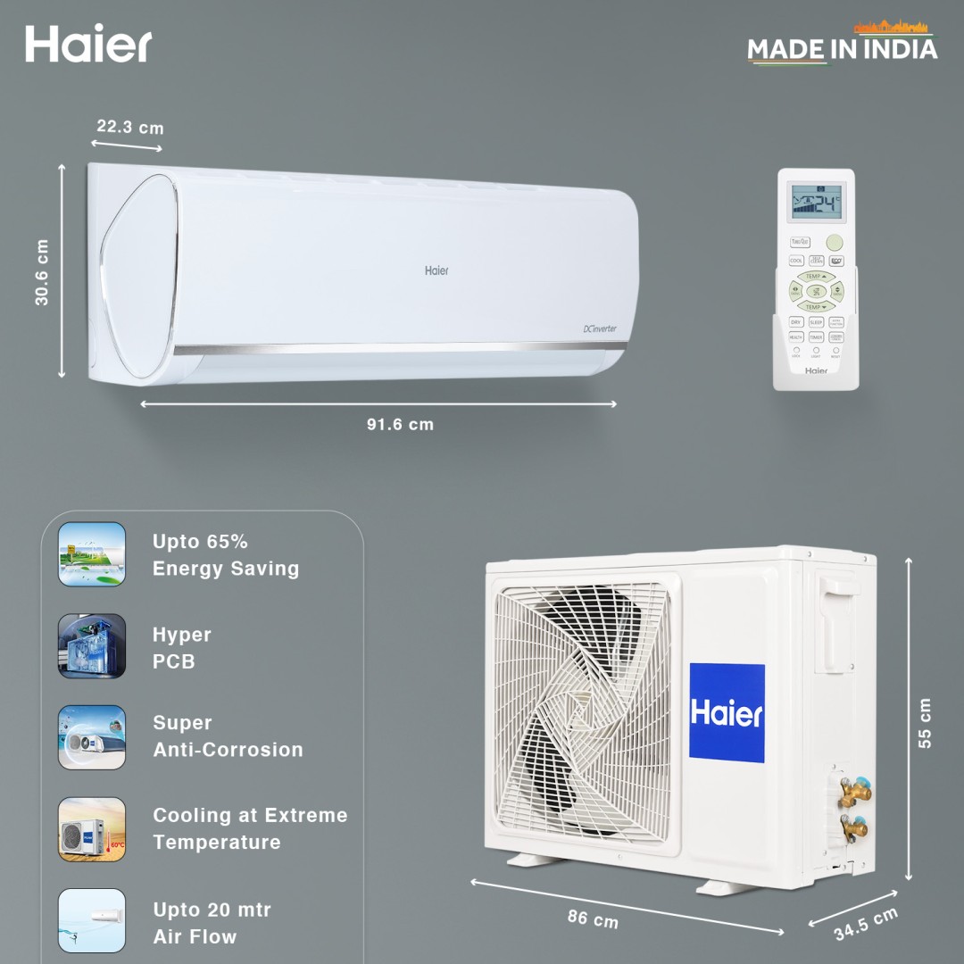 HSU18K-PYS5BE-INV 1.5 Ton 5 Star Inverter Split AC