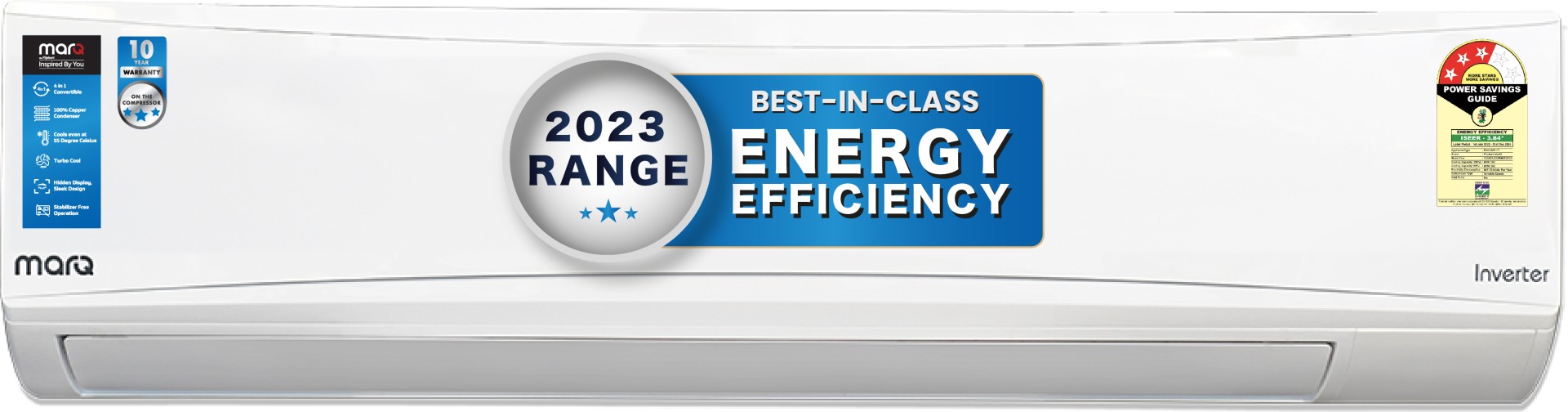 MarQ 153SIAA22BW2 1.5 Ton 3 Star Inverter Split AC