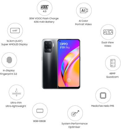 F19 Pro 8 GB RAM 128 GB Storage Black