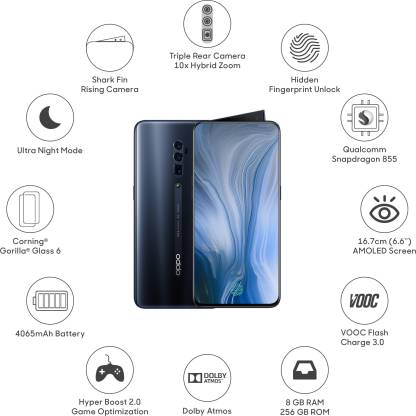 Reno 10x Zoom Edition 6 GB RAM 128 GB Storage Black