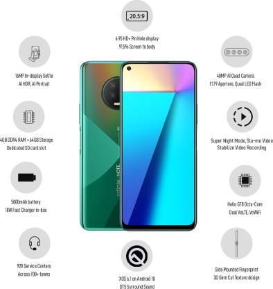 Note 7 4 GB RAM 64 GB Storage Green