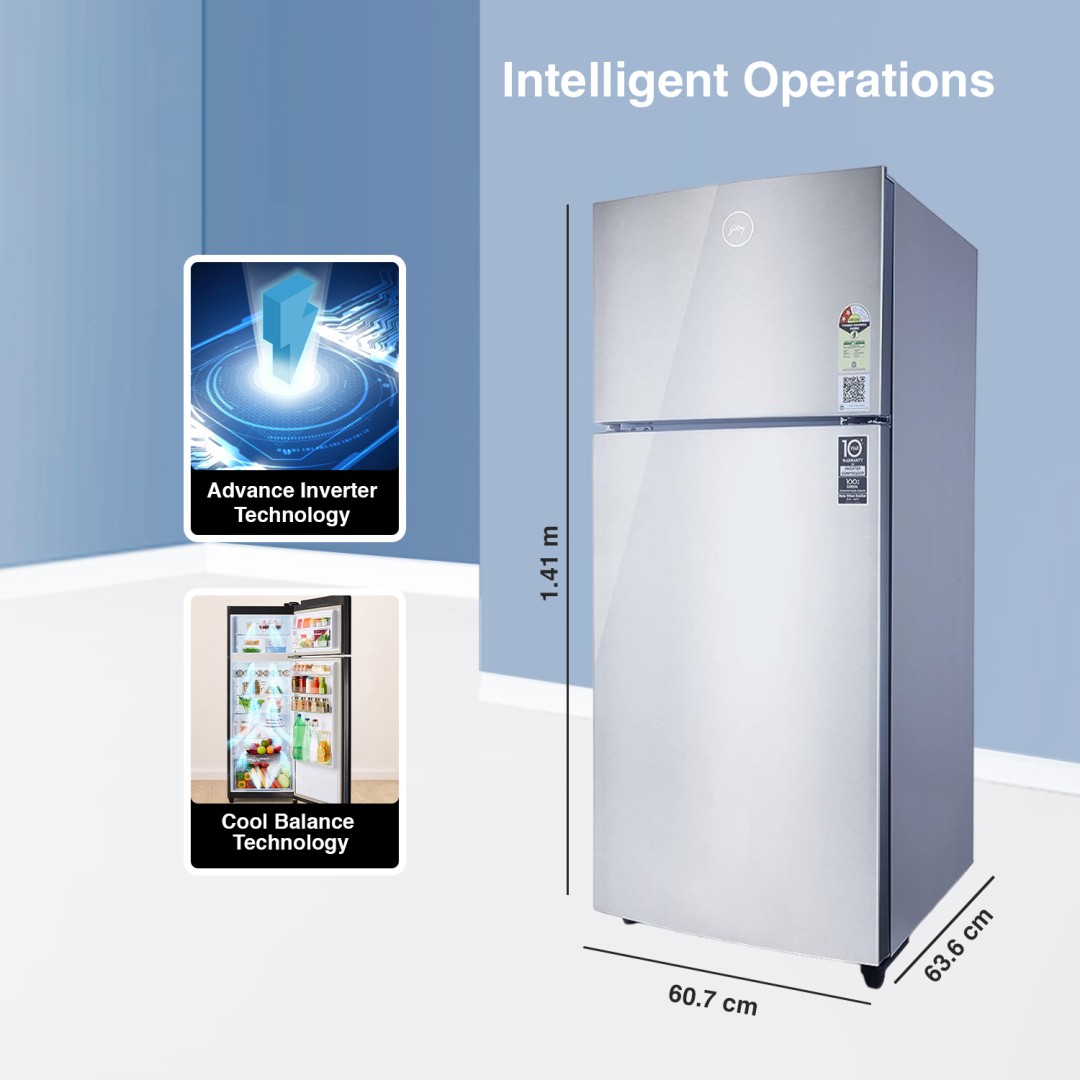 RF EON 244B RI ST GL 223 Ltr Double Door Refrigerator