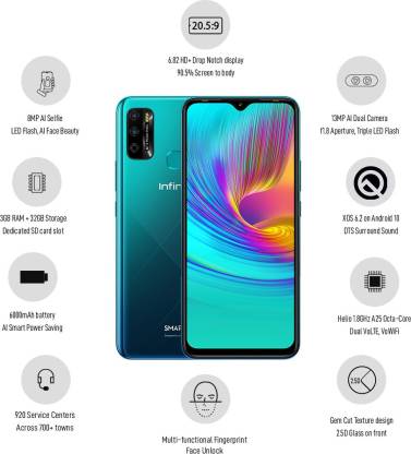 Smart 4 Plus 3 GB RAM 32 GB Storage Blue