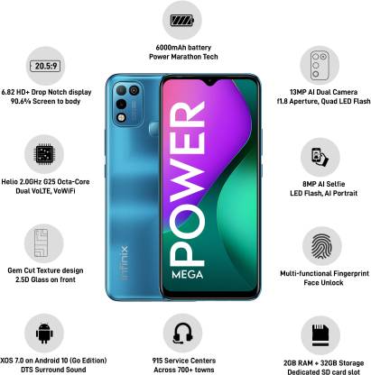 Smart 5 2 GB RAM 32 GB Storage Blue