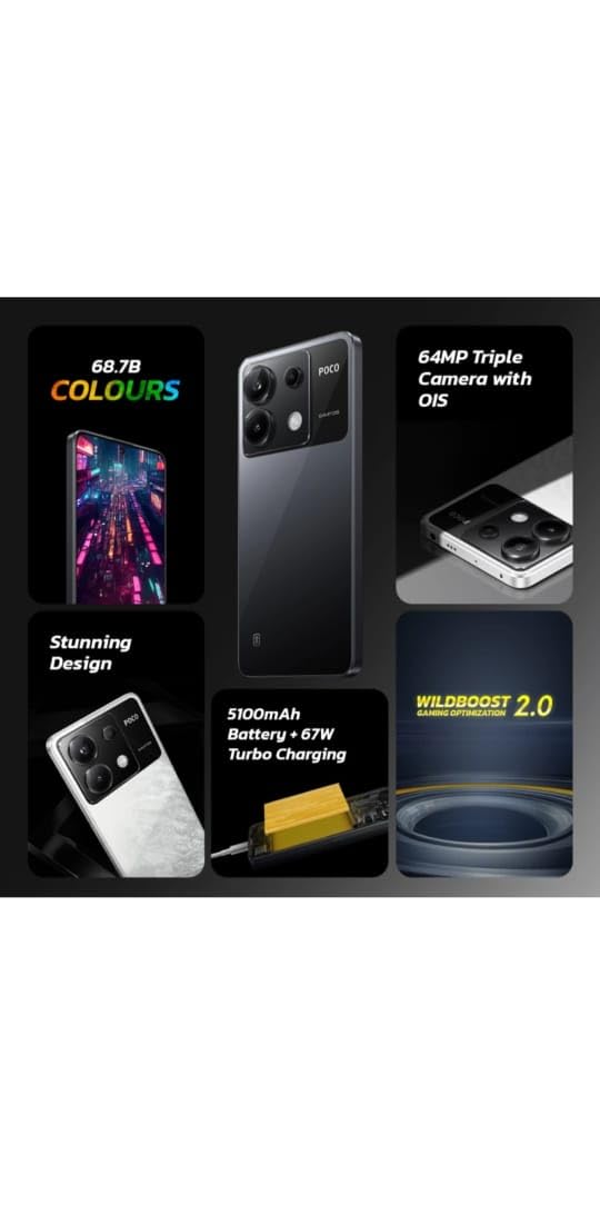 X6 5G 8 GB RAM 256 GB Storage Black