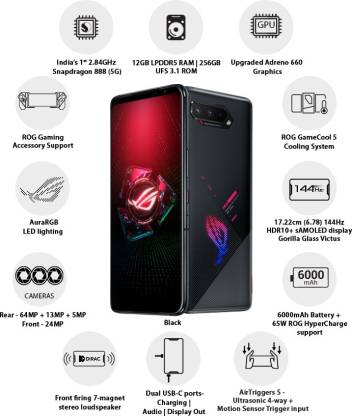 ROG Phone 5 8 GB RAM 128 GB Storage Black