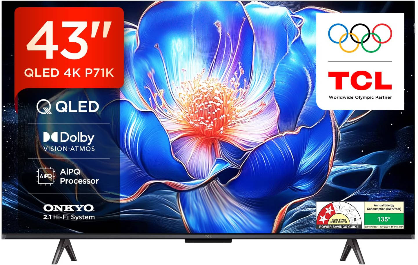 TCL 43P71K 43 inch UHD Smart QLED TV