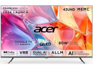 Acer Super Series AR43QDXGU2875AT 43 inch UHD Smart QLED TV