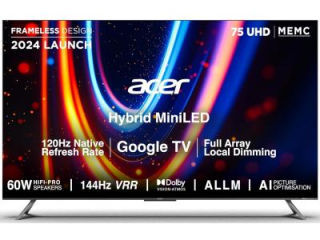 Acer M Series AR75UDMGR2885AT 75 inch UHD Smart QLED Mini LED TV