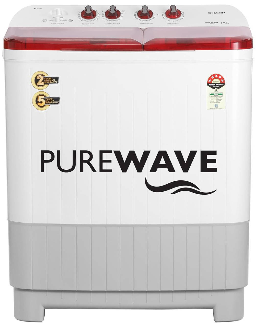 Sharp 9 Kg Semi Automatic Top Load Washing Machine (ES-SD90NB-PR)