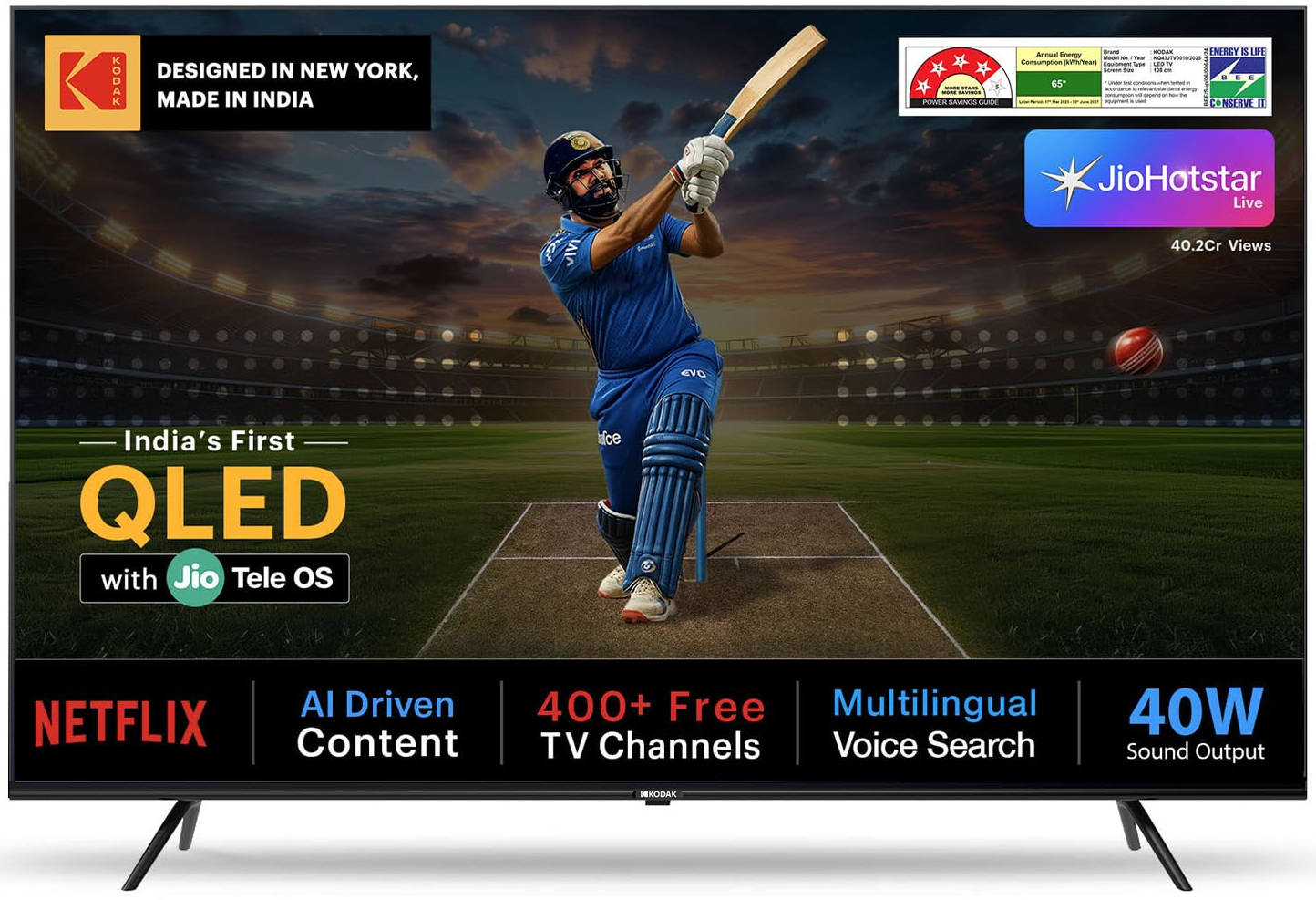 Kodak KQ43JTV0010 43 inch UHD Smart QLED TV