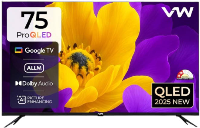 VW Pro Series VW75GQ1 75 inch UHD Smart QLED TV