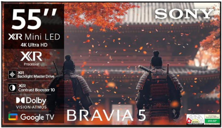 Sony BRAVIA 5 K-55XR50 55 inch UHD Smart Mini LED TV