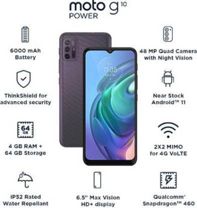 Moto G10 Power 4 GB RAM 64 GB Storage Grey