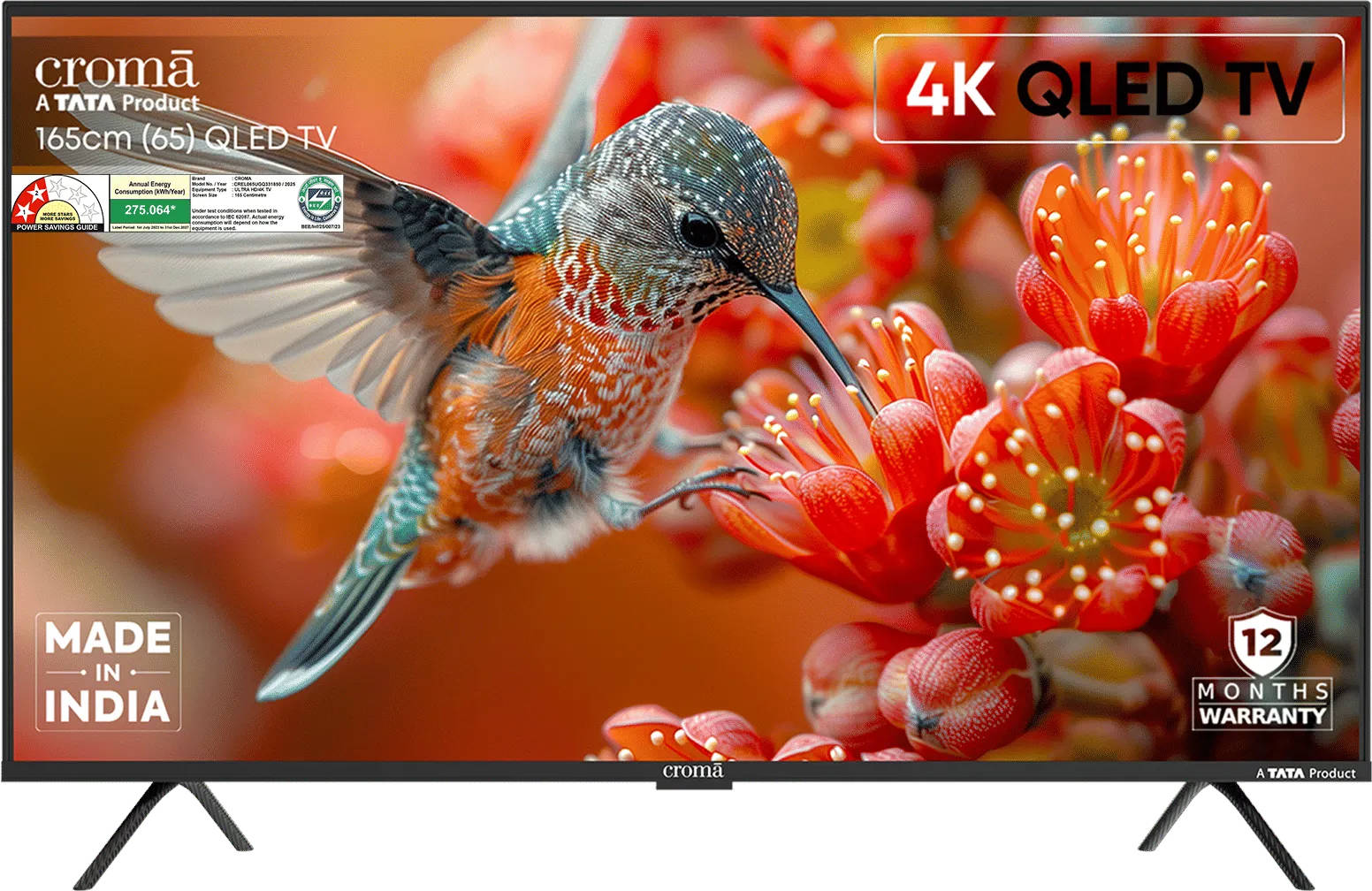 Croma CREL065UGQ331850 65 inch UHD Smart QLED TV