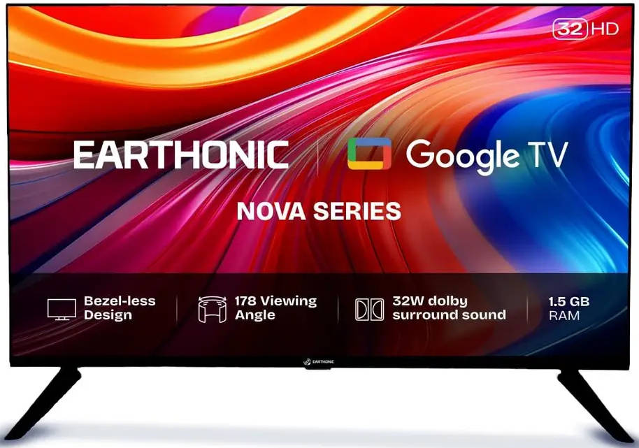 Earthonic NOVA NAE32H719T-GTV-NS 32 inch UHD Smart QLED TV