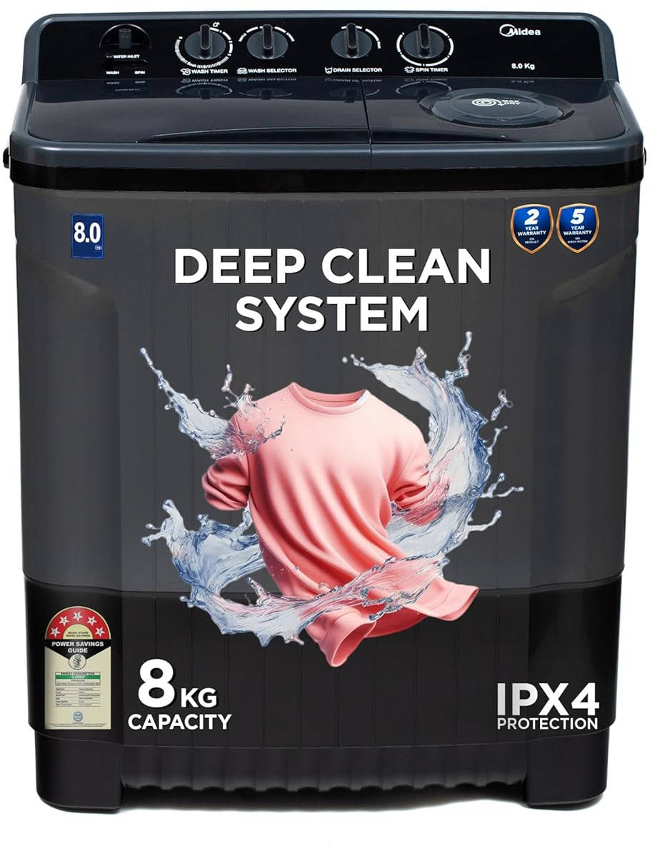 8 Kg Semi Automatic Top Load Washing Machine (MWMSA080SAPPG(KG))
