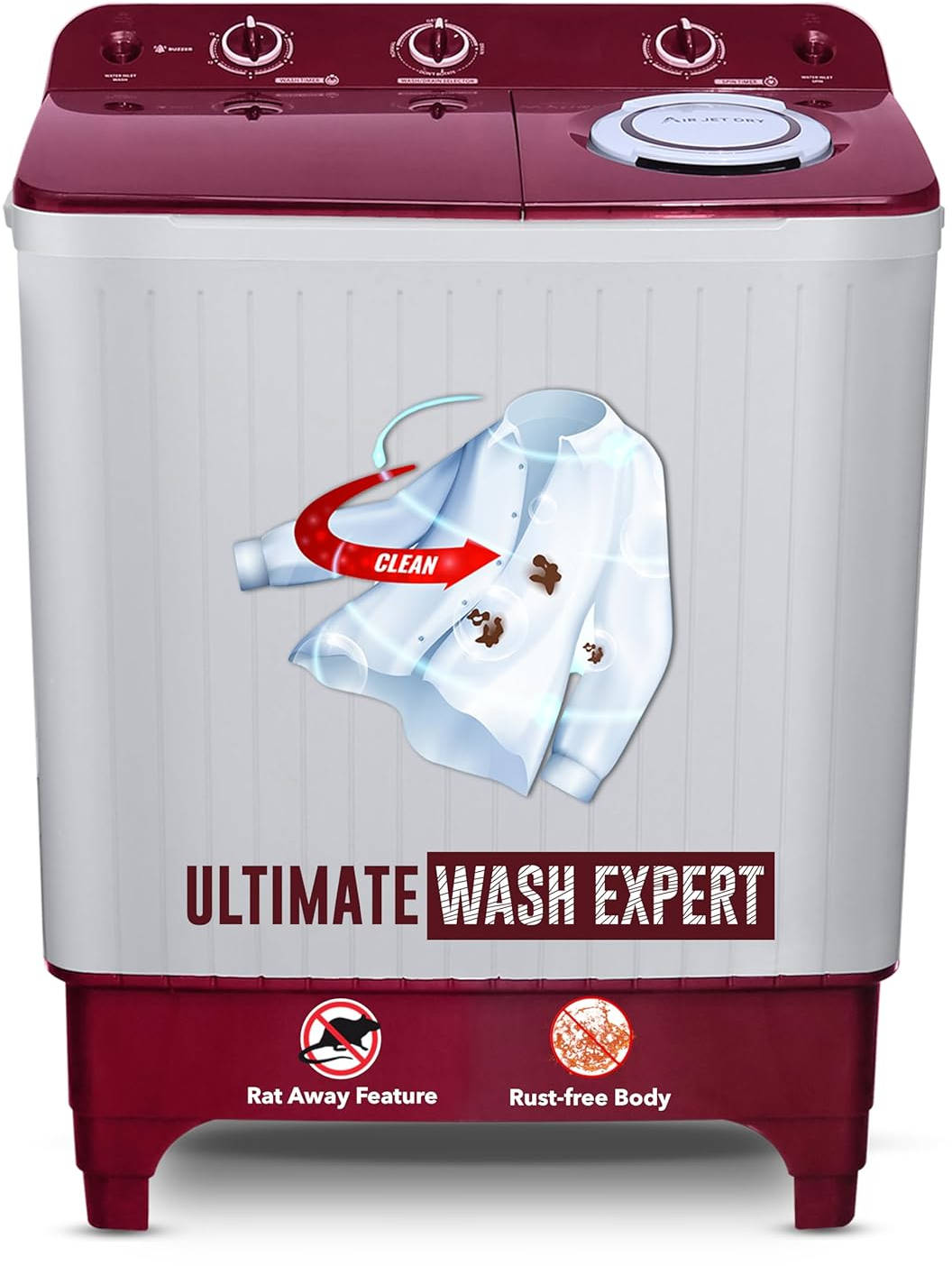 Power Guard Guard 7.2 Kg Semi Automatic Top Load Washing Machine (PG72WM-BG-OP)
