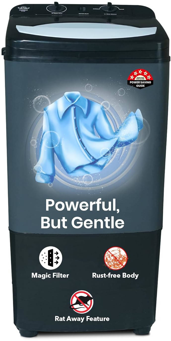 Power Guard Guard 8.5 Kg Semi Automatic Top Load Washing Machine (PG85BKWASH)