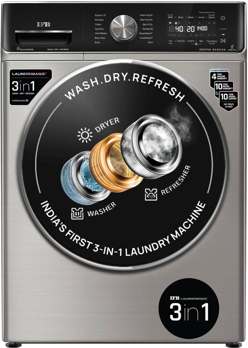 IFB 8.5 Kg Fully Automatic Front Load Washing Machine (Executive ZXV)