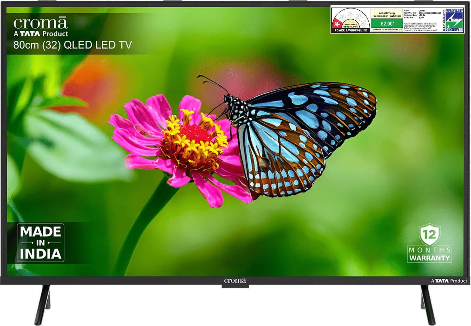 Croma CREL032HGQ333850 32 inch HD ready Smart QLED TV