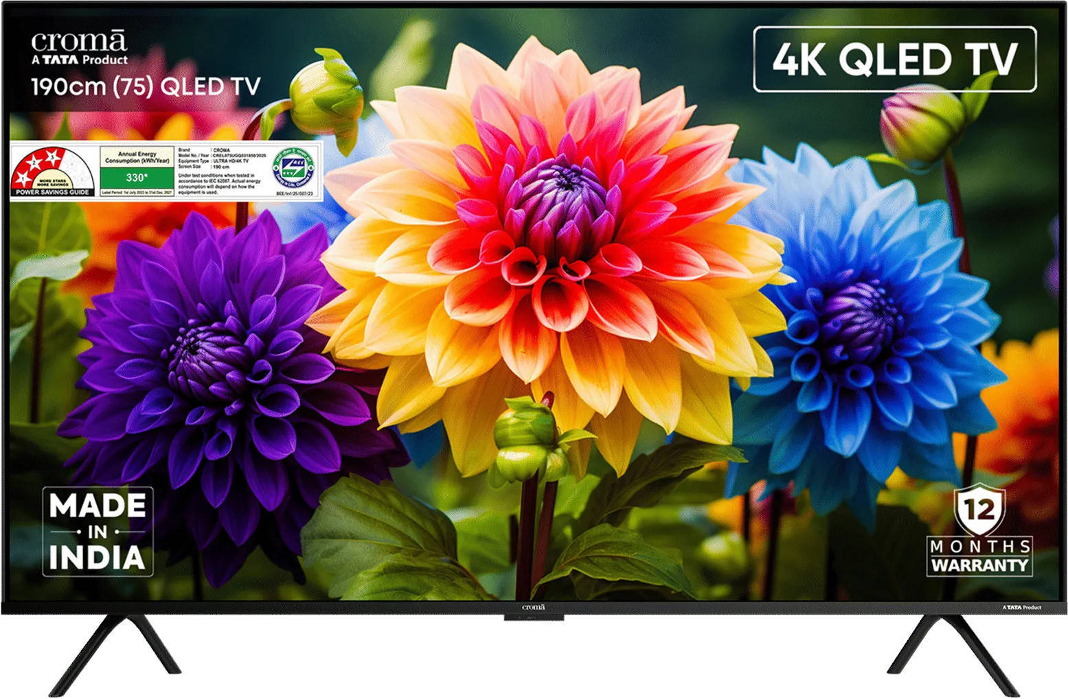 Croma CREL075UGQ331850 75 inch UHD Smart QLED TV