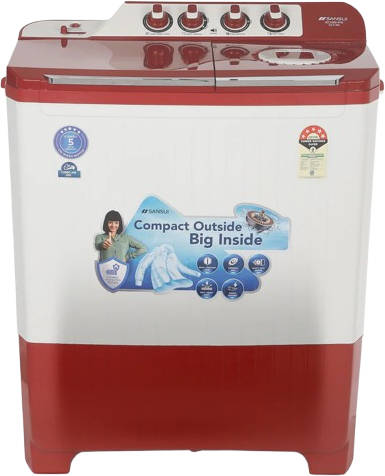 Sansui 10 Kg Semi Automatic Top Load Washing Machine (JSC100S-PFR)