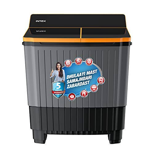 Intex 8 Kg Semi Automatic Top Load Washing Machine (SA80BLFG)