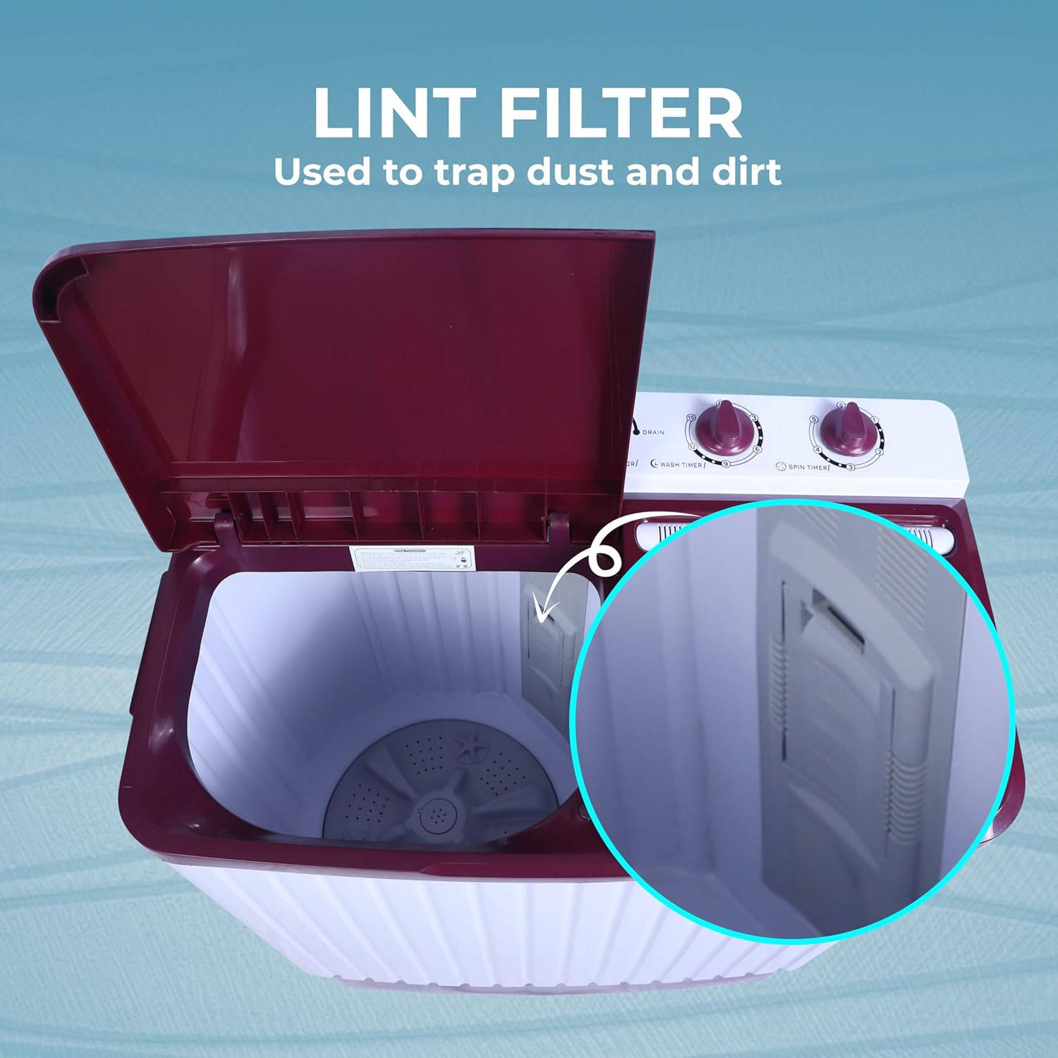 7.5 Kg Semi Automatic Top Load Washing Machine (Aqua Wash)