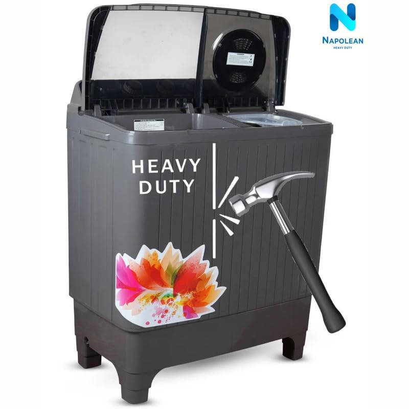 Heavy Duty 10 Kg Semi Automatic Top Load Washing Machine (Washing Machine-10kg-Black)