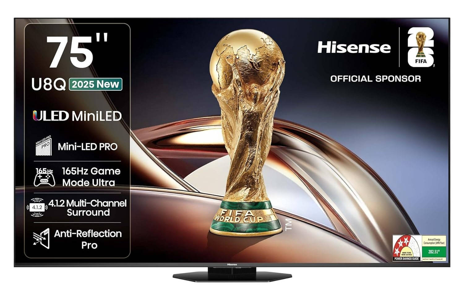 Hisense U8Q 75U8Q 75 inch (190 cm) Mini LED 4K TV