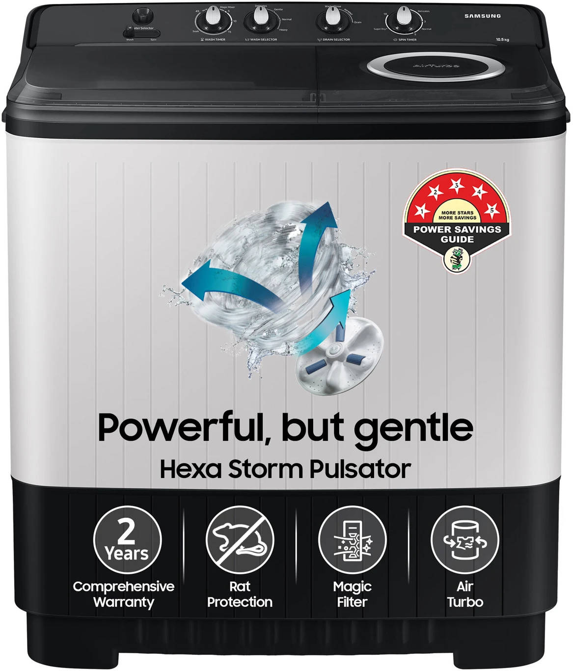 WT10C4260GG/TL 10.5 Kg Semi Automatic Machines Washing Machine