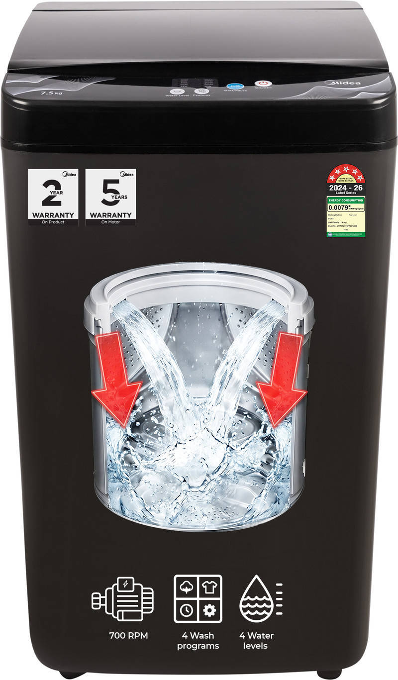 MWMTL075FP0PNMB 7.5 Kg Fully Automatic Machines Washing Machine