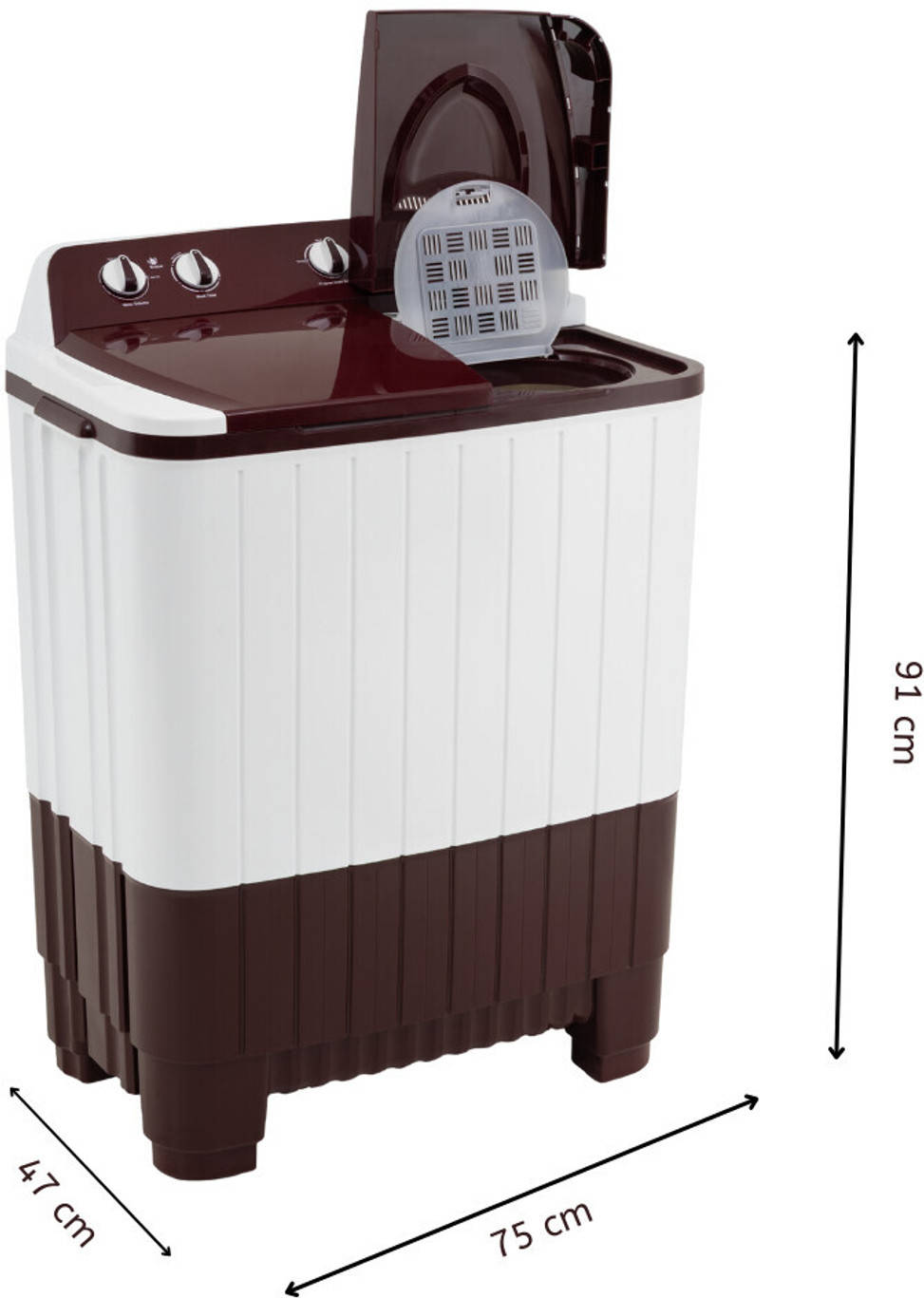 UBSA-65VR-WM 6.5 Kg Semi Automatic Machines Washing Machine