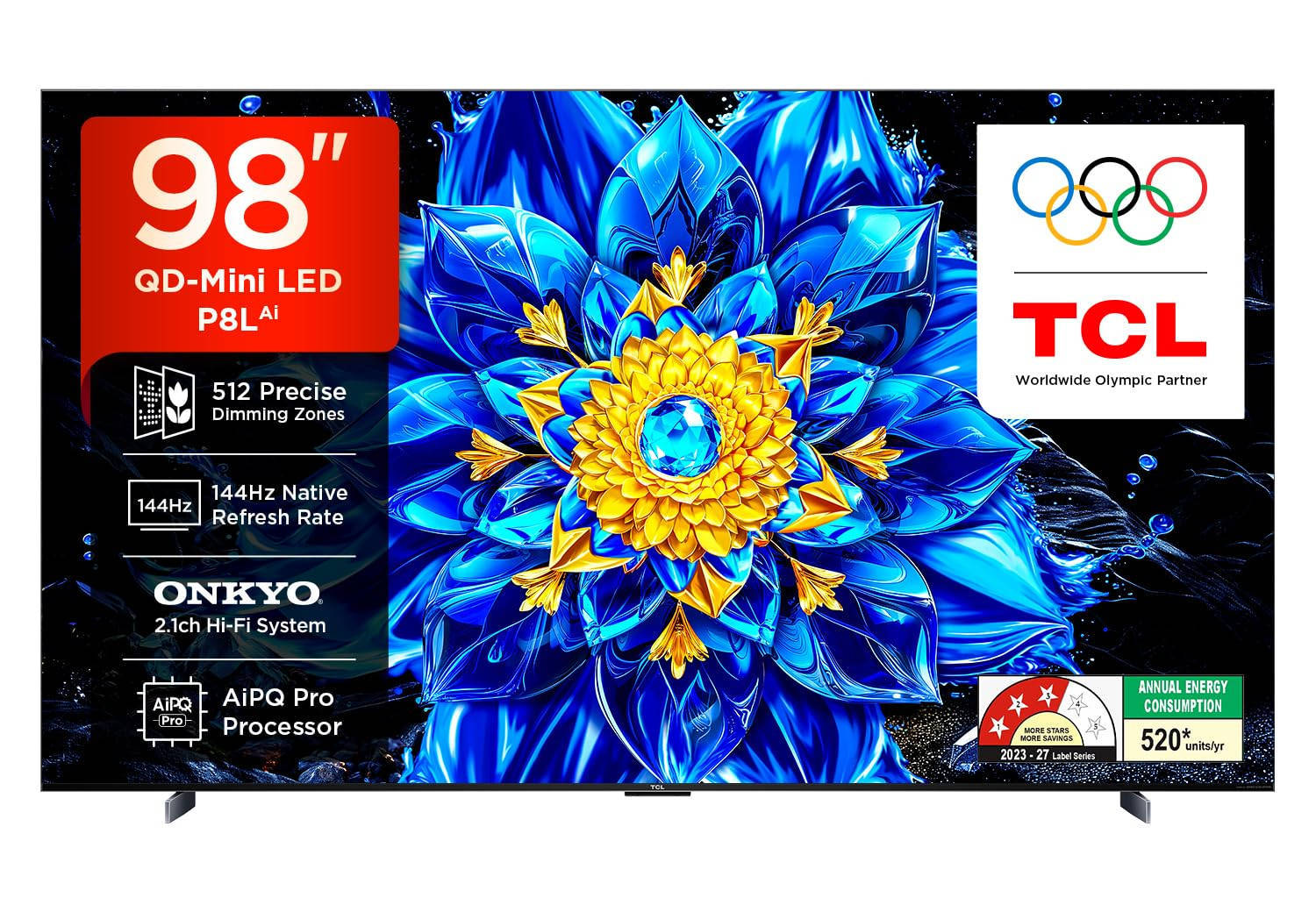 TCL 98P8L 98 inch (248 cm) QD-Mini LED 4K TV